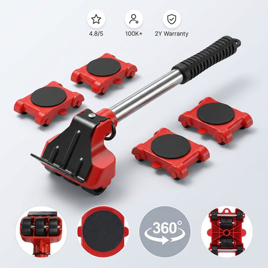 4-teiliges Schwerlast-Möbelhebe- und Umzugsset - hebt mühelos bis zu 150 kg